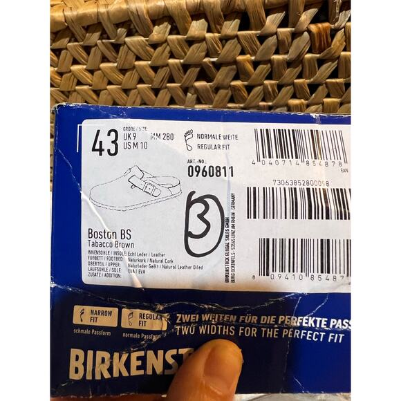 Birkenstock Boston - Tobacco Brown - Size EU 43 / US 10-10.5 - Regular Fit - NIB - Picture 6 of 6